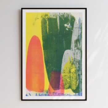 Abstract Riso Print Orange, Green, 5 of 7