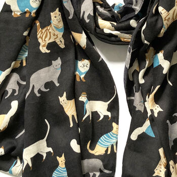 Cat Print Scarf, 3 of 5