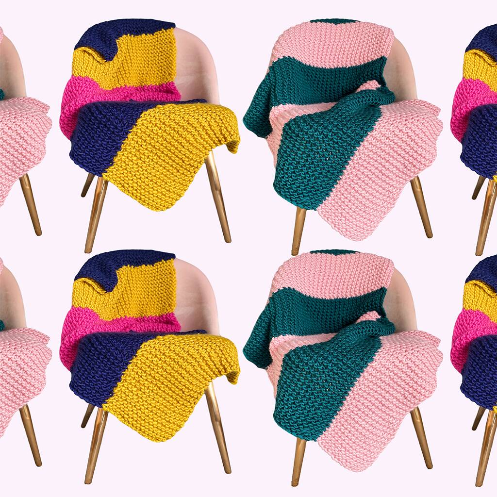 'Nicole' Blanket Beginner Knitting Kit, 1 of 5