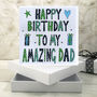 Personalised Dad Birthday Book Card, thumbnail 1 of 7