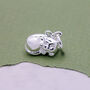Cat Solid Silver Charm, thumbnail 1 of 10