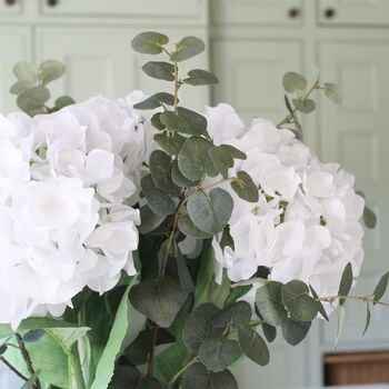 Luxury Artificial White Hydrangea Vase Arrangement, 4 of 5