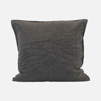 Cushion Cover, Pleats, Brown, 4 of 4