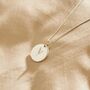 Personalised Birth Flower Sterling Silver Disc Necklace, thumbnail 1 of 5