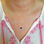 Sterling Silver Necklace With Black Pave Stone, thumbnail 2 of 4