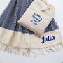 Personalised Cotton Throw Blanket, Anniversary Gift, thumbnail 1 of 12