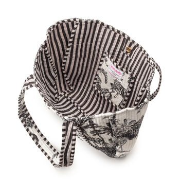 Serendipity Shoulder Bag Black And White Crane, 5 of 5