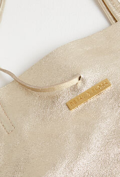 Milan Soft Leather Tote Bag In Gold, 2 of 2
