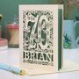 Personalised 70th Birthday Card Papercut Woodland Design, thumbnail 2 of 6
