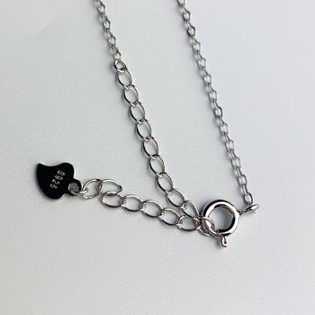 Sterling Silver Crystal Deer Pendant Necklace, 3 of 4