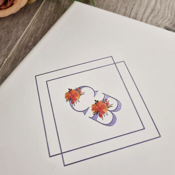 Floral Initials Wedding Planning Notebook, 3 of 8