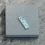 Silver Blue Sparkling Glass Sterling Silver Necklace, thumbnail 5 of 11