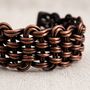 Wide Woven Copper Cuff Bracelet, thumbnail 5 of 7