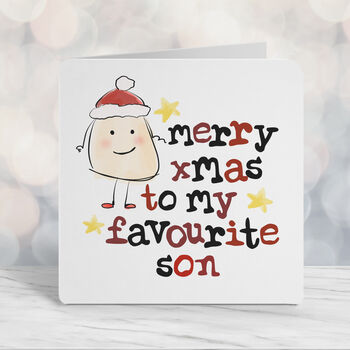 Merry Christmas To My Favourite Son Card By Parsy Card Co ...