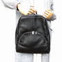 Black Leather Rucksack, thumbnail 2 of 9
