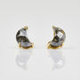 0.85ct Rose Cut Crescent Moon Diamond Earrings, thumbnail 2 of 3