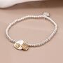 Silver And Gold Plated Double Heart Bracelet, thumbnail 1 of 3