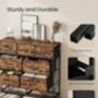 Chest Of Drawers Bedroom Storage Unit Fabric Steel, thumbnail 5 of 6