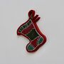 Handmade Mosaic Christmas Stocking Wall Art, thumbnail 2 of 4