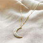 Opal Constellation Crescent Moon Pendant Necklace, thumbnail 1 of 4