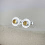 Sterling Silver Birthstone Small Disc Studs, thumbnail 9 of 12