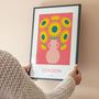 Personalised Sunflower Art Print, thumbnail 1 of 6