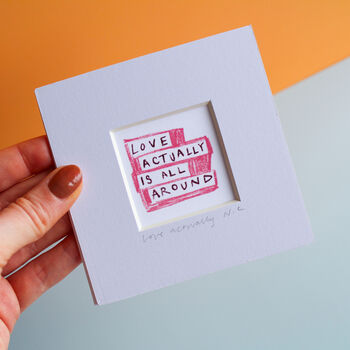 Love Actually Is All Around Mini Art Print, 2 of 6