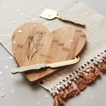 Birth Flower Wooden Birthday Chopping Board, 3 of 5