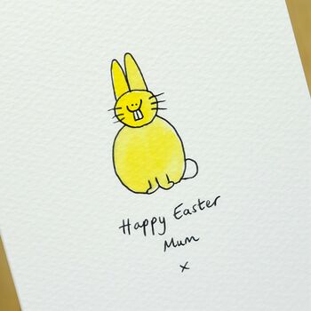 Personalised 'Smiley Bunny' Handmade Card, 3 of 10