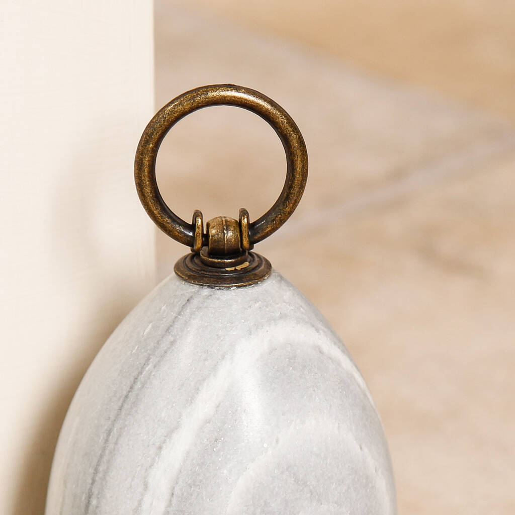 Personalised Heirloom Grey Marble Door Stop By Dibor