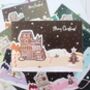 Christmas Glitter Postcard Set, Gingerbread Shops, thumbnail 5 of 8