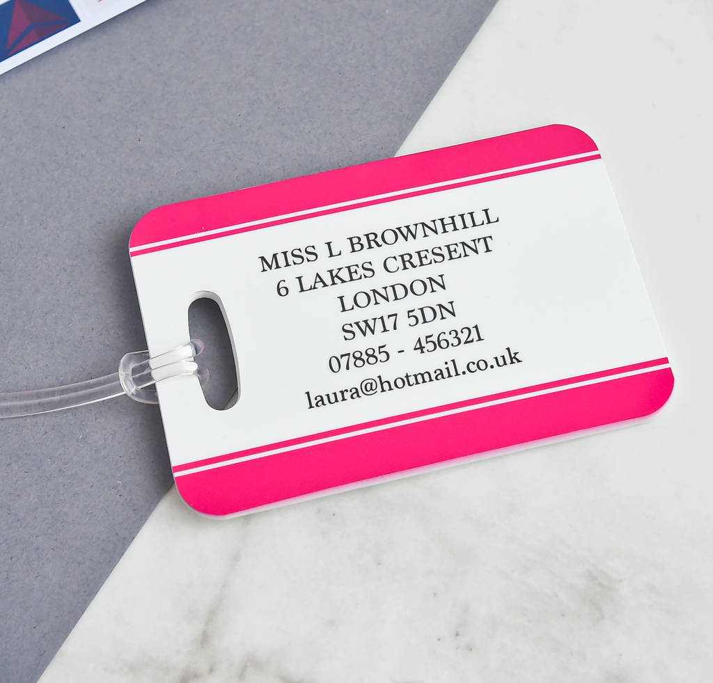 Personalised Floral Luggage Tag By Koko Blossom