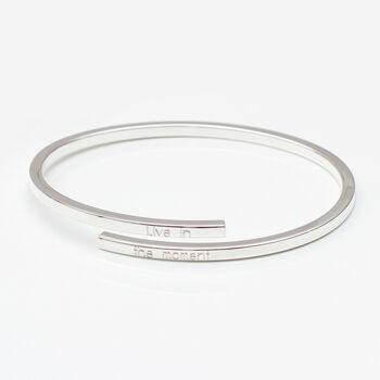 Personalised Sterling Silver Or Gold Open Bangle, 2 of 11