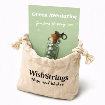 Green Aventurine Gemstone Wishing Jar Luck Gift, 2 of 3