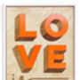Love Is Love Orange / Wooden Wall Art, thumbnail 2 of 6