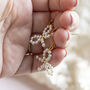 Bridesmaid Pearl Bow Earrings, thumbnail 5 of 8