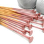 Rose Gold Ombre Painted Knitting Needle Set, thumbnail 1 of 4