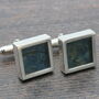 Vintage Stamp Cufflinks In Sterling Silver, thumbnail 2 of 10