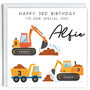 Digger Birthday Card, thumbnail 3 of 3