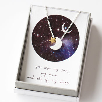 Personalised Moon And Star Necklace, 2 of 11