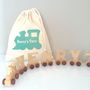 Personalised Wooden Name Train And Gift Bag, thumbnail 1 of 12