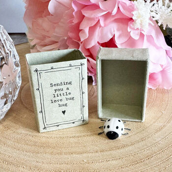 Porcelain Ladybird Love Bug Hug In Matchbox Gift, 3 of 3