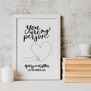 Personalised You Are My Person Couple Print, 10 of 11