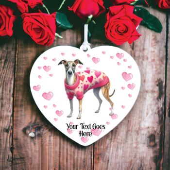 Personalised Greyhound Dog Love Decoration, 2 of 2