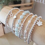 Sterling Silver Personalised Dog Paw Charm Stretch Bracelet, thumbnail 10 of 11