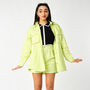 Lime Green Soft Denim Worker Shacket, thumbnail 3 of 3