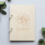 Personalised Wooden Floral Wedding Guest Book, thumbnail 1 of 5