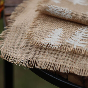 Country Forest Jute Christmas Table Runner, 5 of 7