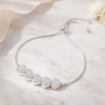 50th Birthday Drawstring Heart Bracelet, 4 of 6