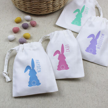 Personalised Mini Easter Bunny Treat Bag, 2 of 3